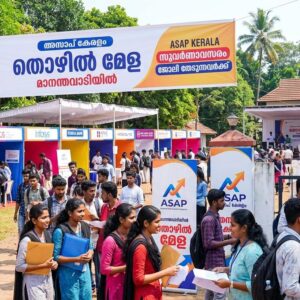 Representative image of job seekers attending the ASAP Kerala job fair at Mananthavady Community Skill Park.