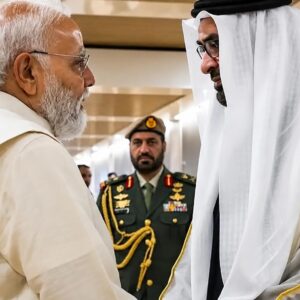 Prime Minister Narendra Modi and UAE leaders during the signing of defense, energy, and economic cooperation agreements.