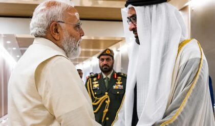 Prime Minister Narendra Modi and UAE leaders during the signing of defense, energy, and economic cooperation agreements.