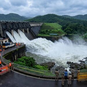 Karapuzha Dam in Wayanad with authorities issuing safety warnings and restrictions ahead of opening the dam shutters.