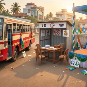 Challenges faced by the UDF government in implementing welfare promises like free KSRTC travel and interest-free loans in Kerala.