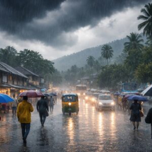 Heavy rainfall continues across Kerala with orange alert issued for Kozhikode, Kannur, and Kasaragod districts, prompting safety warnings and travel advisories.