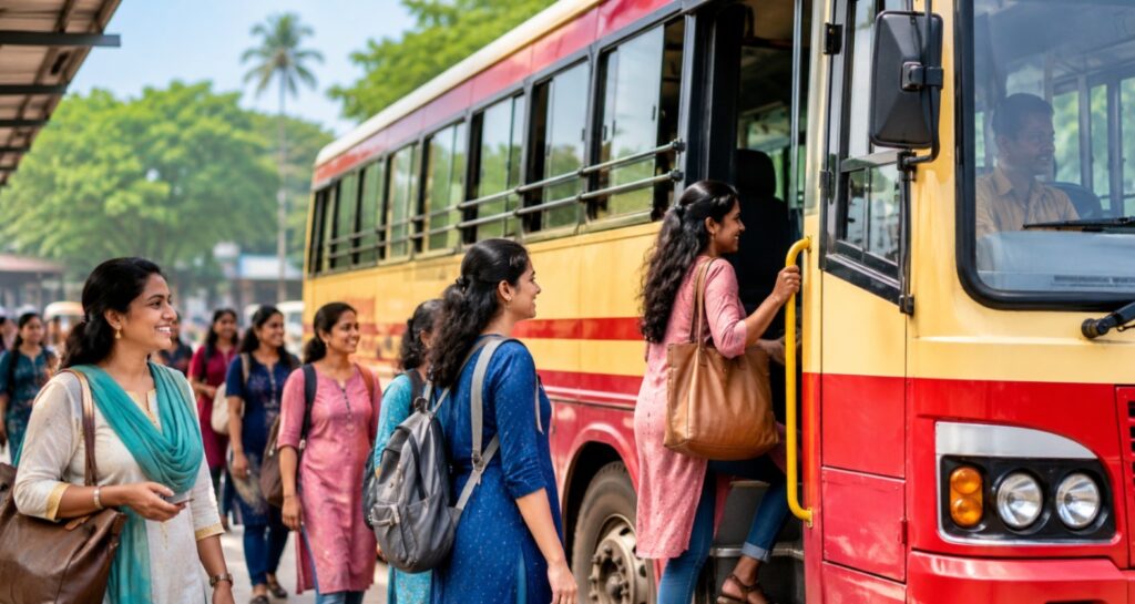 Transport Minister CP John speaking about the rush in Kerala's Priyadarshini buses.