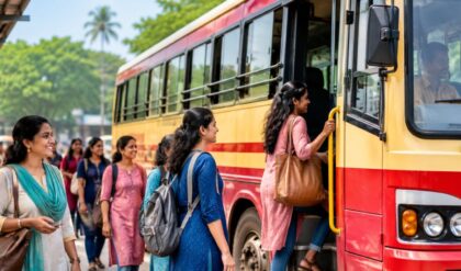 Transport Minister CP John speaking about the rush in Kerala's Priyadarshini buses.