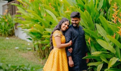 Shruthi and Sandeep during their engagement ceremony after the Chooralmala landslide tragedy in Wayanad.