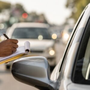 Traffic police conducting vehicle checks as the Centre proposes new rules linking unpaid traffic fines to vehicle and driving licence services.