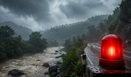 Palchuram Road Night Travel Ban due to heavy rain in Kannur on August 1, 2026