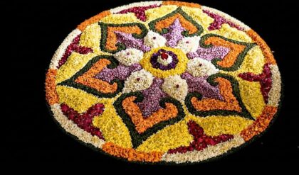 Thiruvonam 2026 celebrations with traditional Onam Sadya and Pookalam in Kerala
