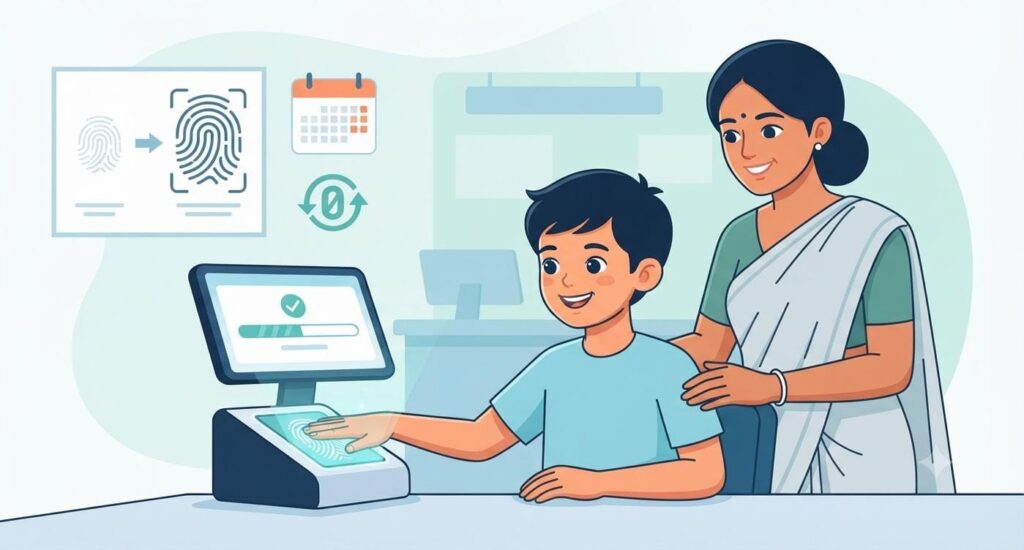 Aadhaar biometric update for children with free service available until September