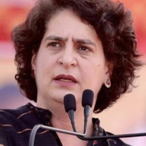 Priyanka Gandhi addressing media in Wayanad