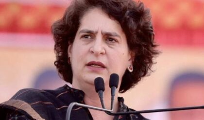 Priyanka Gandhi addressing media in Wayanad