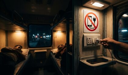 Indian Railways train mobile charging restrictions from 11 PM to 5 AM for passenger safety